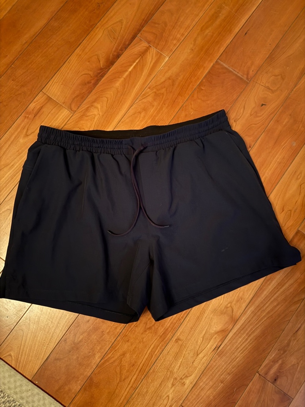 lululemon athletica Deep Charcoal Black Drawstring Shorts